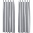 thumbnail image 1 of Cortinas para Ventana Cortina Opaca Cortina Térmica Doble con Pestañas Cortinas para Ventana Tejido De Poliéster Sólido para El Hogar Dormitorio, Gris Plata, 140 x 200 cm, 1 of 7