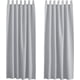 thumbnail image 1 of Cortinas para Ventana Cortina Opaca Cortina Térmica Doble con Pestañas Cortinas para Ventana Tejido De Poliéster Sólido para El Hogar Dormitorio, Gris Plata, 140 x 200 cm, 1 of 7