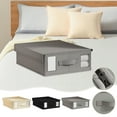thumbnail image 1 of Sentmoon Storage Container Organizing Bins Flat Sheet Organizer Flat Sheet Organizer Sheet Organizer and Storage Foldable Sheet Organizer Linen Closet Sheet Set Folder with Window, 1 of 7