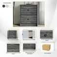 thumbnail image 5 of Castle Place Vintage Nightstand with 2 Drawers, Dark Gray, 5 of 6