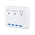 thumbnail image 2 of CyberPower Professional P3WU 3-Outlet Surge Suppressor/Protector - 3 x NEMA 5-15R, 4 x USB - 120 V Input, 2 of 9
