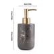 thumbnail image 3 of Dispensador de jabón de manos de cerámica recargable, botella de loción, jabón líquido con diseño de mármol gris, 3 of 9