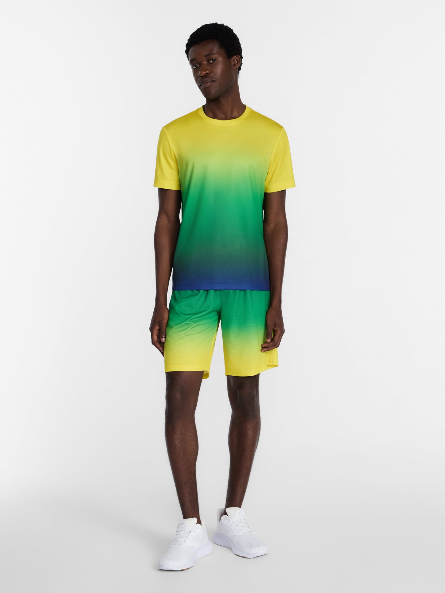 Athletic Works Men's and Big Men's Ombre Mesh Tee, Sizes XS-4XLT