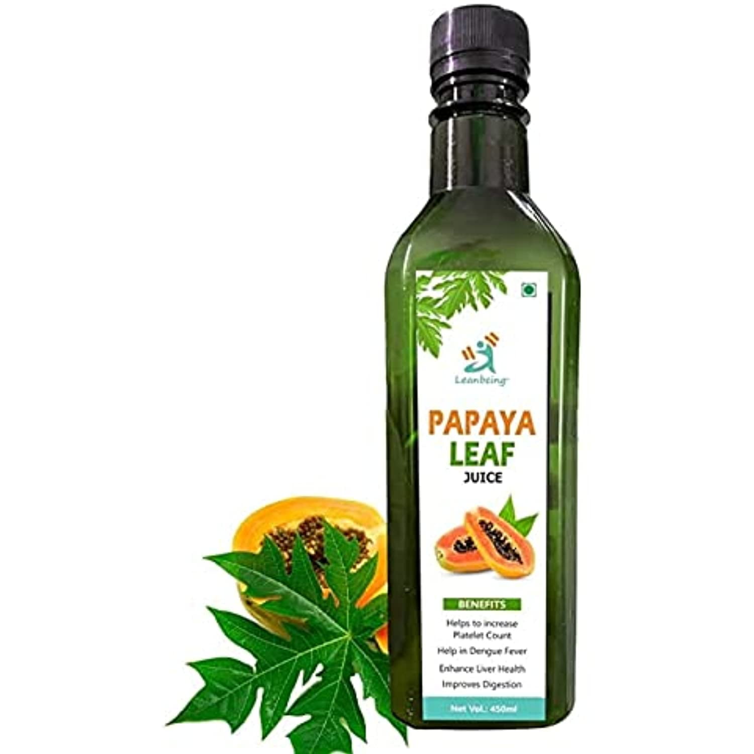 Pexal Herbaveda Papaya Leaf Juice 450Ml Pure Increases Platelet