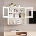 thumbnail image 3 of Ktaxon Lockable Glass Door Metal Wall Cabinet with Magnetic LED Sensor Light, Wall Mounted Storage Display w/ Adjustable Shelf, White, 3 of 9