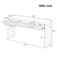 thumbnail image 7 of Curved Console Table with 3 Fluted Drawers, Versatile 53'' Long Accent Entryway Table Sofa Table with Adjustable Feet for Living Room, Black, 7 of 7