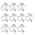 thumbnail image 1 of Shisuyan Protective Hardware D Rings Galvanized Iron 10Pcs 2.2x0.8x0.1in, 1 of 9