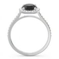 thumbnail image 4 of Diamond-Capitals 2.15 Carat Oval Shape Black Onyx Gemstone & Genuine Diamond Trendy Anniversary Ring for Women 14K White Gold Size 8, 4 of 7
