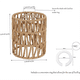 thumbnail image 4 of Pantalla de repuesto Boho Shades de 5,9 pulgadas de alto para lámpara colgante, cubierta para ventilador de techo, pantalla tejida cilíndrica, 4 of 8