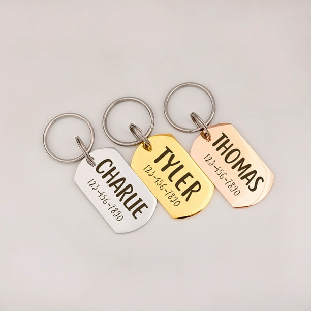 Engravable Pet Id Dog With Phone Number Shape Pet Name Emergency s For Pet Collar Silver S Only Front Engraving Walmart Com Walmart Com