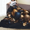 thumbnail image 6 of Fuzoiu Elegant Golden Blue Ornaments Print Ultra-Soft Micro Fleece Blanket,All Seasons Flannel Throw, Lightweight Blanket for Bed, Sofa, Couch, Movie Night, Camping, and Travel-80"x60", 6 of 7
