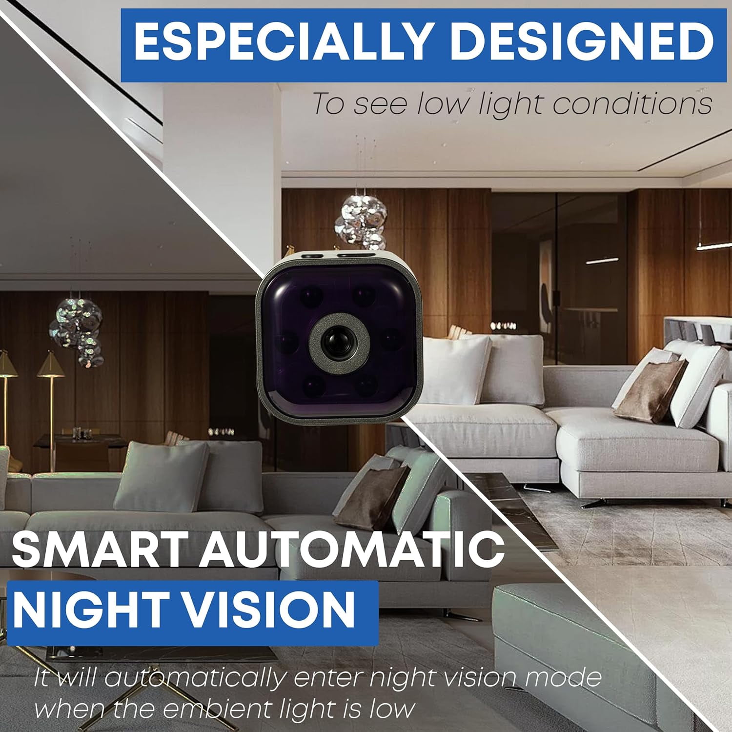 YS-yalot Mini Spy Camera Hidden Camera 1080p Wireless Mini WiFi Home Small Security Camera Nanny Cam, Portable Night Vision Home Surveillance Baby Monitor, Outdoor Monitor for Pets