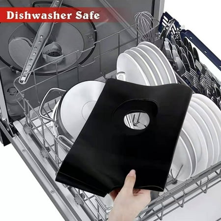 

Stove Cover for Samsung Gas Range Reusable Gas Stove Burner Covers Non-Stick Stovetop Liner (Black 3Pcs)