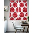 thumbnail image 4 of Abstract Dahlia Sheer Curtains 63 Inches Long 2 Panels Vintage Farmhouse Red Country Classic Light Filtering Semi Sheer Window Curtains Drapes for Bedroom Living Room 52"x63", 4 of 7