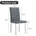 thumbnail image 2 of Miekor Furniture 8 piece set of gray armless dining chairs brings a touch of elegance and mystery to the dining area with its deep gray tone 73602, 2 of 16