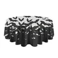 thumbnail image 5 of Halloween Bat Swarm Pattern Round Tablecloth 60"x60",Wrinkle Wipeable Table Cloth for Kitchen Dining Room Picnic Patio Party, 5 of 6