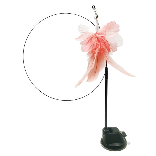 Cat Wand Toy Wire: Detachable Cat Teaser Toy Kitten Play Toy with Suction Cup