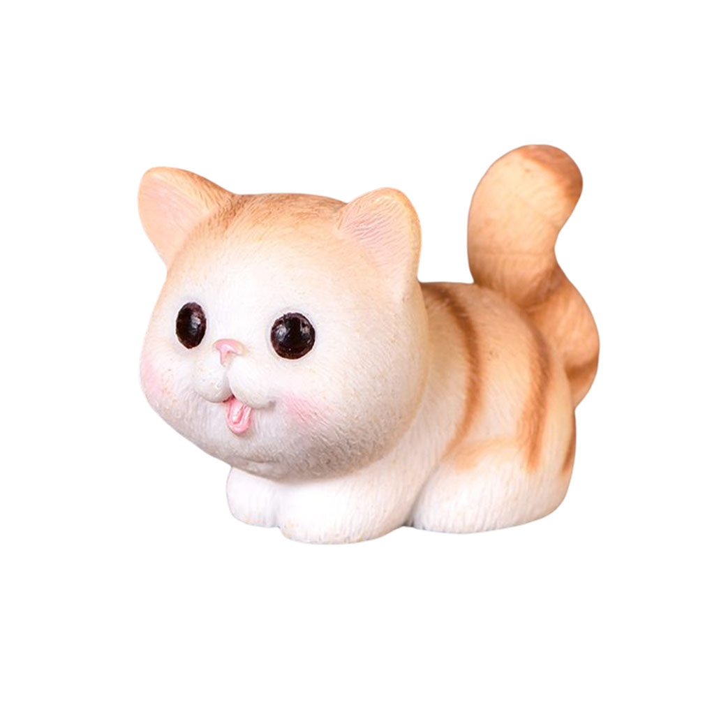 GeweYeeli Miniatures Cat Figurines Desktop Decoration DIY Figurine Toys ...