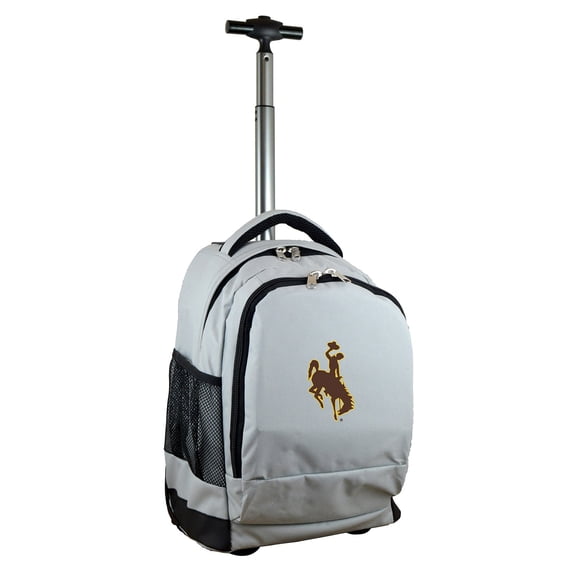 Gray Wyoming Cowboys 19'' Premium Wheeled Backpack