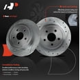 thumbnail image 4 of A-Premium 10.63 inch (270mm) Rear Drilled and Slotted Disc Brake Rotors + Ceramic Pads Kit Compatible with Select Chrysler & Dodge & Plymouth Models - Sebring, PT Cruiser, Cirrus, Neon, 6-PC Set, 4 of 9