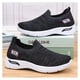 thumbnail image 2 of Zapatillas deportivas para mujer, senderismo, suela antideslizante, sin cordones, color negro, 2 of 5