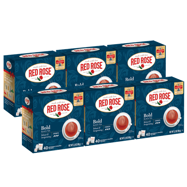 Red Rose Bold Black Tea 40ct 6 pack