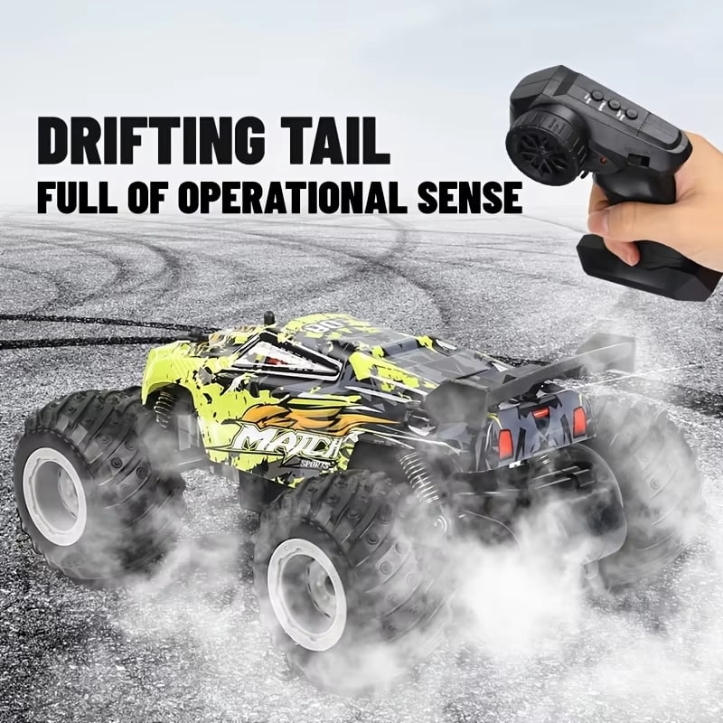 1:16 Brushless Remote Control Car – 30+MPH Fast Off-Road RC Toy Truck, 4WD All-Terrain, 40 Min Runtime w/ 2 Batteries, LED Lights, Waterproof, Full Metal Drive Shaft – Adults