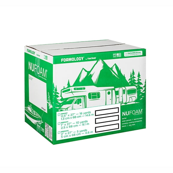 Poly-Fil Nufoam Padding By Fairfield, 27" X 10 Yards X 1" Thick