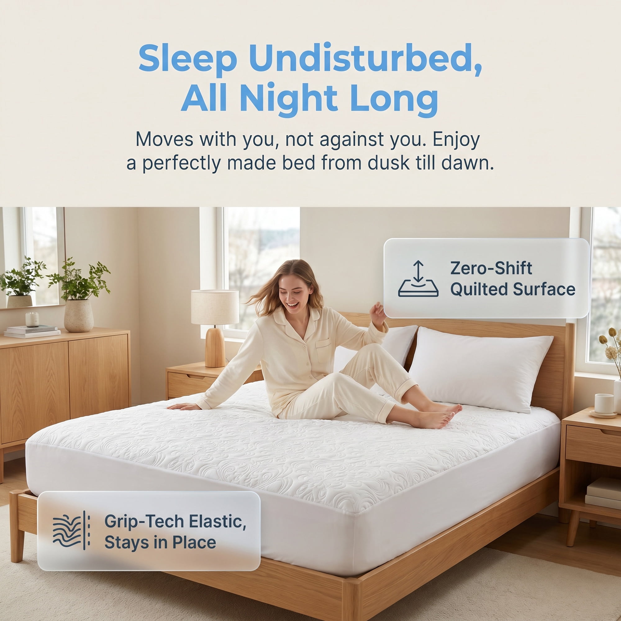 Unique Bargains Fitted Sheet Solid Polyester Bed Sheets Wrinkle Resistant 59.8"x79.9" White