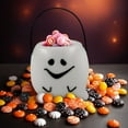 thumbnail image 5 of JeashCHAT 6 Pcs Mini Halloween Pumpkin Buckets, Cute Small Plastic Ghost Pumpkin Buckets Halloween Gifts, Pumpkin Candy Bucket with Handle, Halloween Decorations, White, 5 of 7