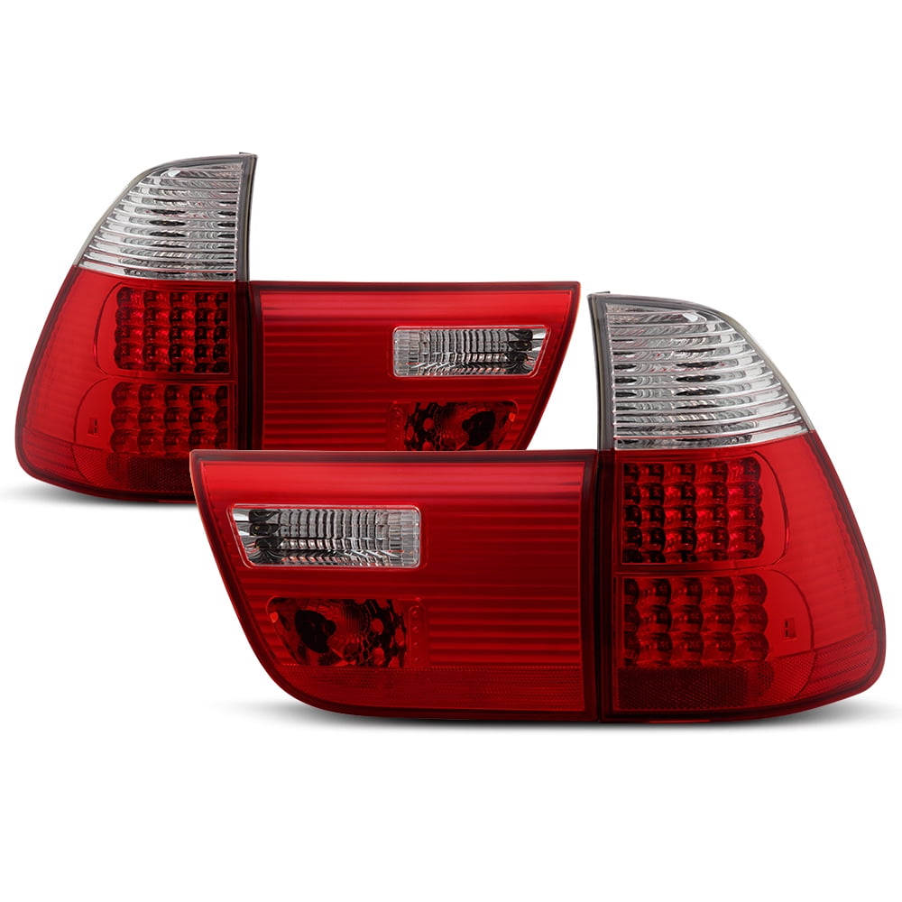 VIPMOTOZ Red Lens LED Tail Light Lamp Assembly For 20002006 BMW E53 X5, Driver & Passenger Side