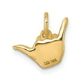 thumbnail image 3 of 14K Polished Shaka Hang Loose Hand Pendant, 3 of 5