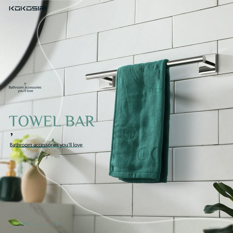 Decor Store Towel Rack Self-Adhesive No Drilling 304 Stainless Steel  Vertically Wall Mounted Guest Towel Holder for Bathroom