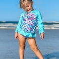 thumbnail image 4 of Gyratedream 2-10T Little Big Girls Long Sleeve Two Pieces Rash Guard Swimsuit Bathing Suit, 4 of 8
