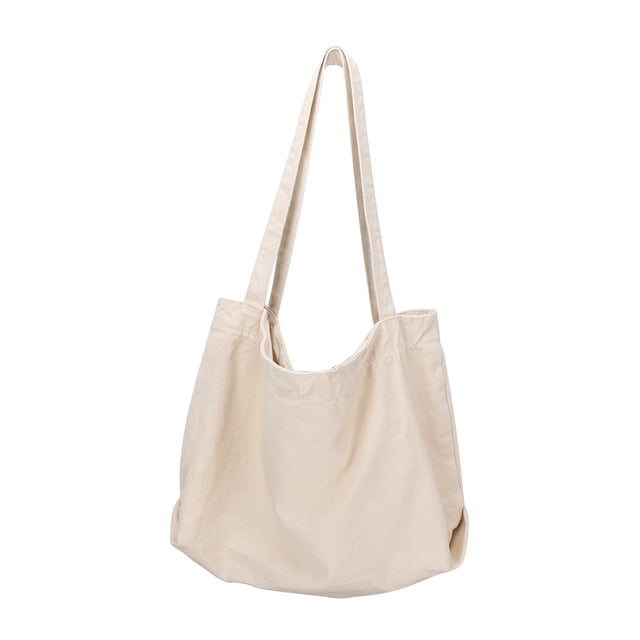 unbranded Tote De Lona Beige Para Mujer Con Resistente Y Asa Cómoda Para Uso Diario