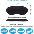 thumbnail image 3 of Heel Grips for Kids, Self-Adhesive Heel Cushion Extra Volume to Too Large Shoes Inserts Heel Protector for Boys and Girls Child Women (Black 2 Pairs), 3 of 5