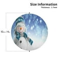 thumbnail image 3 of Disketp Christmas Snowman In The Snow Funny Coasters,6 Pcs Leather Coasters With Holder, Perfect Housewarming Hostess Gifts,Protect Furniture From Water Marks Scratch And Damage, 3 of 9