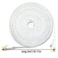 thumbnail image 2 of Cable de red tipo Cat7, oficina en casa, hotel, cable plano para Internet, cable Ethernet, tipo plano, blanco, 3 metros Methold EL4498-10, 2 of 2