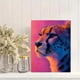 thumbnail image 2 of Qisvanset 12x16 Inch 2D Flat Framed Canvas Art, Pastel Pink Cheetah Andy Warhol Style Animal Wall Art Home Bedroom Decor, 2 of 5