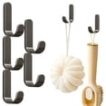 thumbnail image 2 of 5Pc Adhesive Wall Hooks, Heavy Duty Metal Wall Hooks, No Drill Self-Adhesive Hooks, Sleek Waterproof Hooks, Utility Hooks for Hanging Towels, Coats, Hats in Bathroom, Kitchen, Bedroom, 2 of 5
