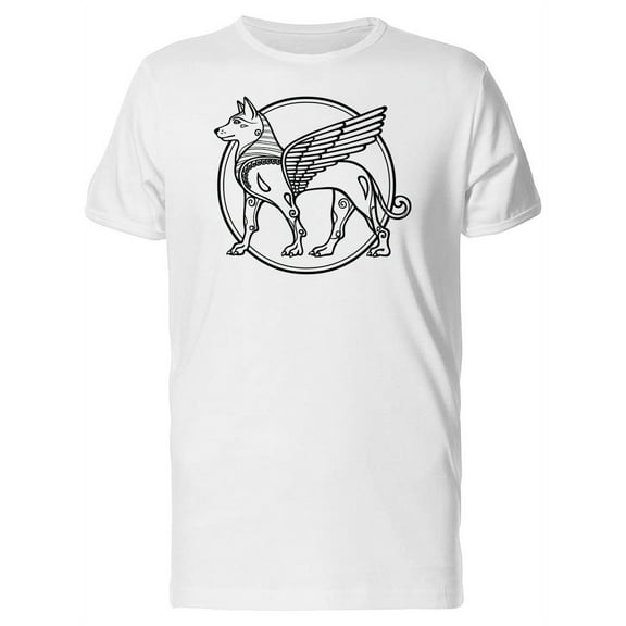Black And White Dog With Wings T-Shirt Men -Image by Shutterstock, Male XX-Large