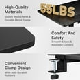thumbnail image 4 of Desk Extender Tray, 28" x 12" Clamp On Desk Shelf, Desk Extension with Storage Drawer, Table Desk Arm Rest, Clamp On Keyboard Tray for Office and Home, Workstation Organizer, Large, Black, 4 of 7