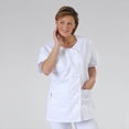 thumbnail image 2 of kaondbfi Summer Tops for Women Unisex Warehouse Work Wear Hospital Technician White Coat Laboratory Blouse Womens Essentials Fashion Clothing, 2 of 5