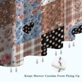 thumbnail image 6 of Pioneer Flower Floral Print Pattern Shower Curtain 36"x72", Bathroom Decorative Shower Curtain Set with 12 Hooks, Waterproof Washable, 6 of 6