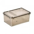 thumbnail image 3 of Caja de alimentación para reptiles, caja de cría de serpientes, terrario transparente, jaula de hábitat animal para animales pequeños de hámster Gecko negro Yinane Caso de cría de reptiles, 3 of 8