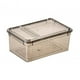 thumbnail image 3 of Caja de alimentación para reptiles, terrario transparente para reptiles, contenedor para transporte de tortugas negro, 3 of 9