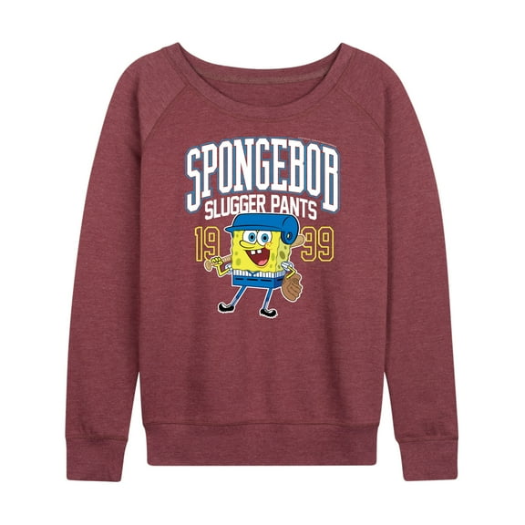 SpongeBob SquarePants - SpongeBob Slugger Pants - Women's Lightweight French Terry Long Sleeve Shirt