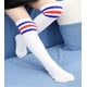 thumbnail image 1 of Medias de mujer por encima de la rodilla primavera y otoño estilo universitario japonés estudiantes tres barras rayas medias altas y altas medias negras y blancas medias medias, 1 of 6