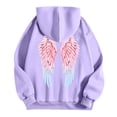 thumbnail image 4 of vigerkar Hoodies for Women Oversized Wings Graphic Sweatshirts Fall Fashion Outfits Casual Sweaters Tops Workout Winter Clothes (Purple, XXL), 4 of 5
