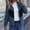 Blue Coats for Winter, variant on XPMWRP Women's Faux Fur Patchwork Coats Long Sleeve Zip Fleece Fashion Lapel Jackets Winter Warm Casual Loose Coat with Pockets Blue M